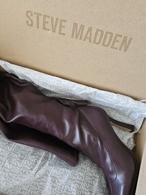 Steve Madden Burgundy Over-the-Knee Thigh High Stiletto Boot OTK
